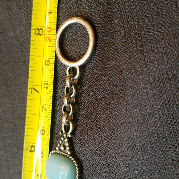 Lucky Brand Blue Cabochon Stone Pave Link Line Bracelet - Picture 8 of 9